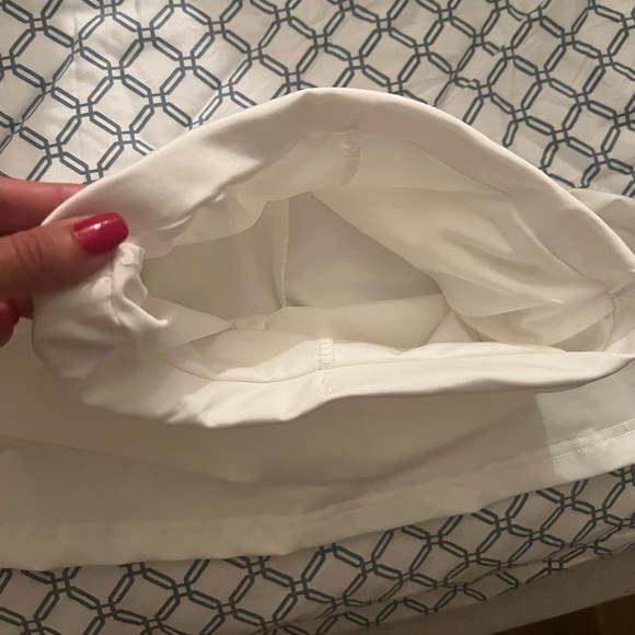 White Mini Tennis Pickleball Active Activewear Skort Skirt - Picture 4 of 5